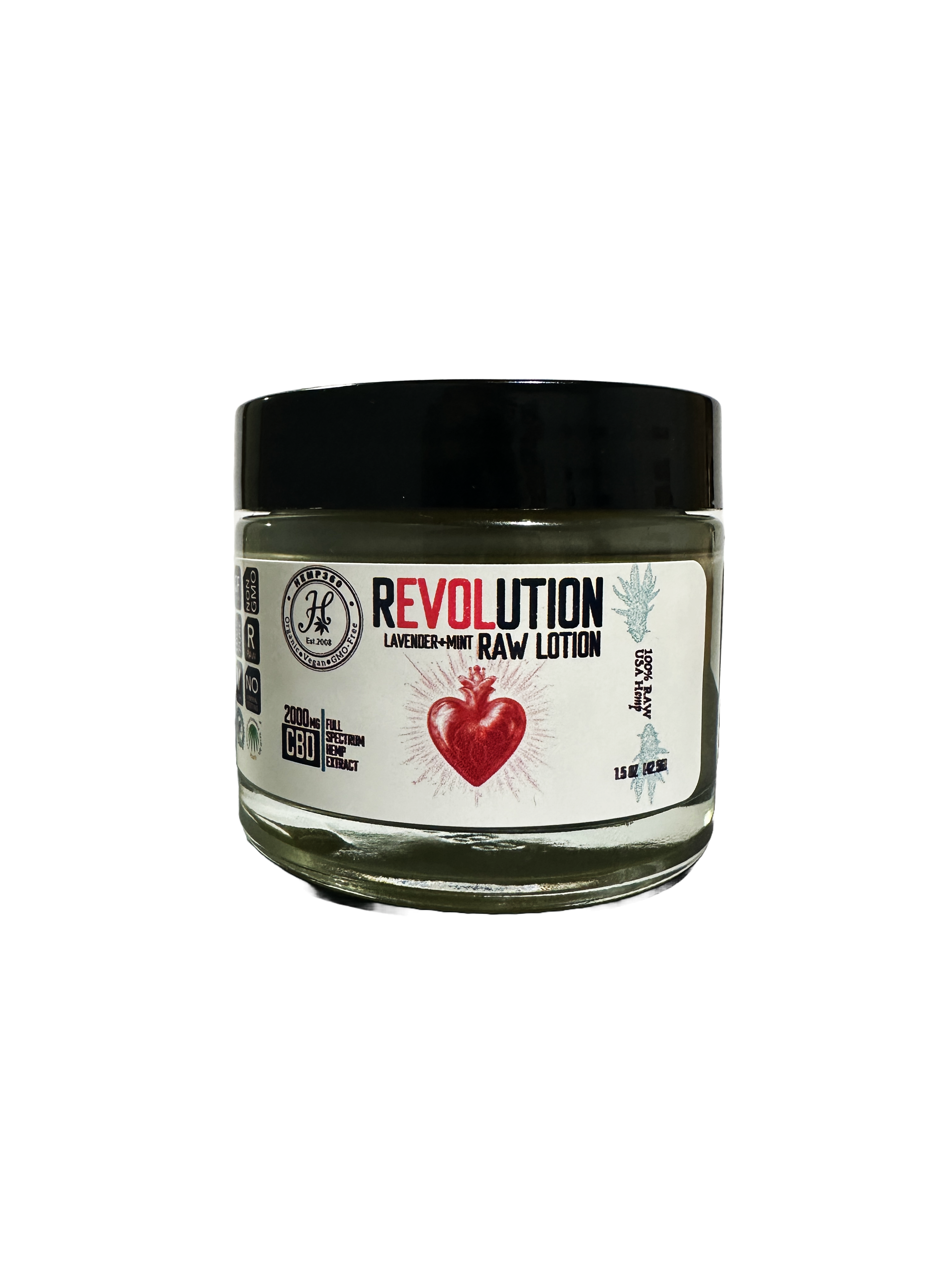 Revolution Raw Lotion 2000mg Full Spectrum CBD - Max Strength