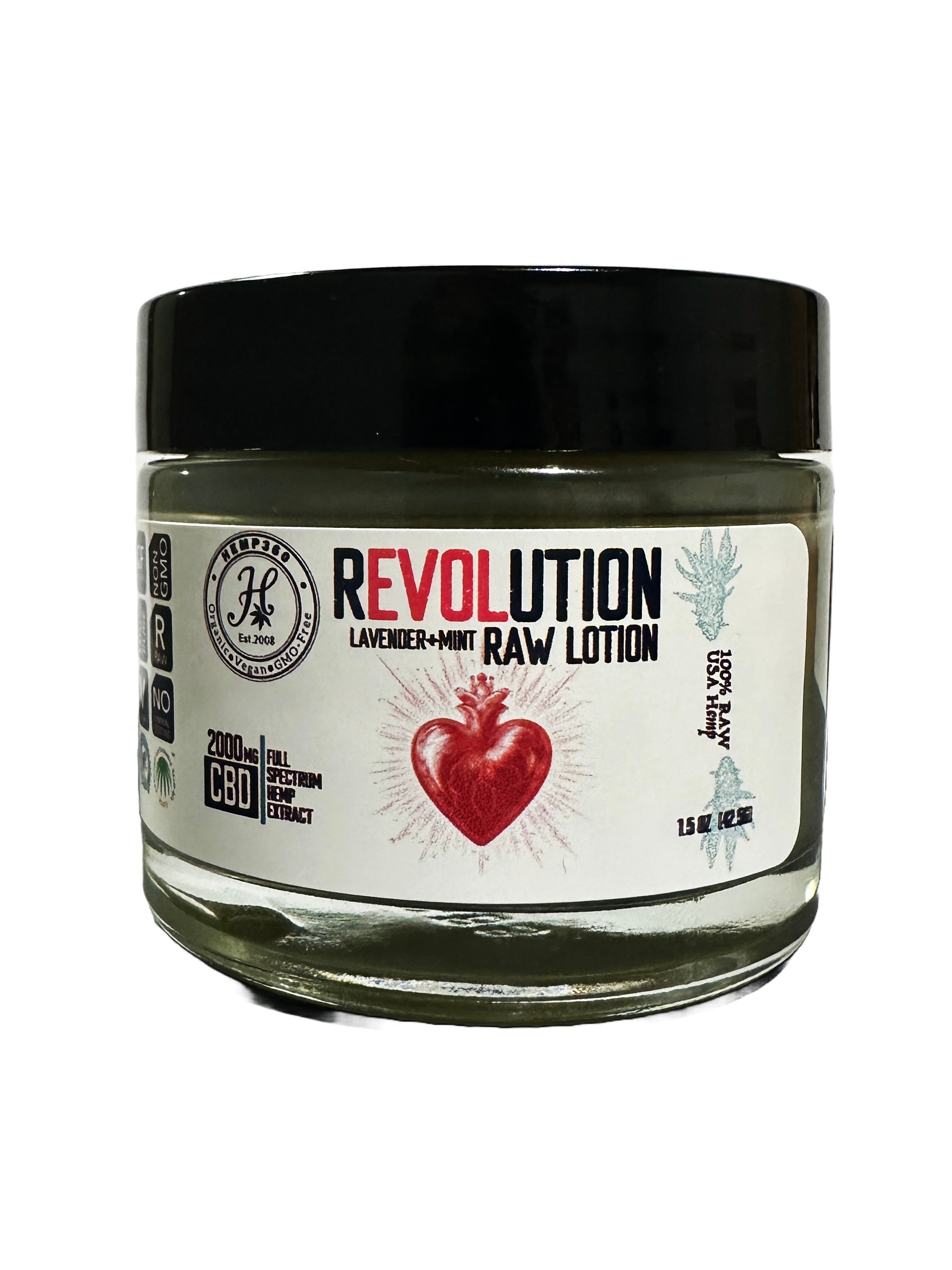 Revolution Raw Lotion 2000mg Full Spectrum CBD - Max Strength