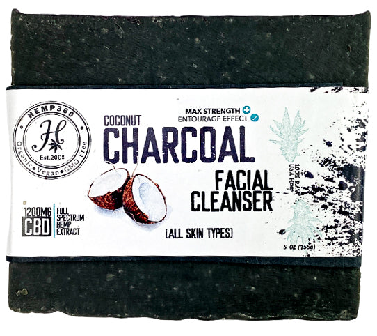 Charcoal Facial Cleanser Bar - 1200mg CBD